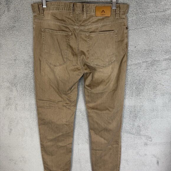 Alberto‎ Jeans Mens 34x29 Brown Luxury T400 Denim Modern Fit Preppy - Picture 8 of 11